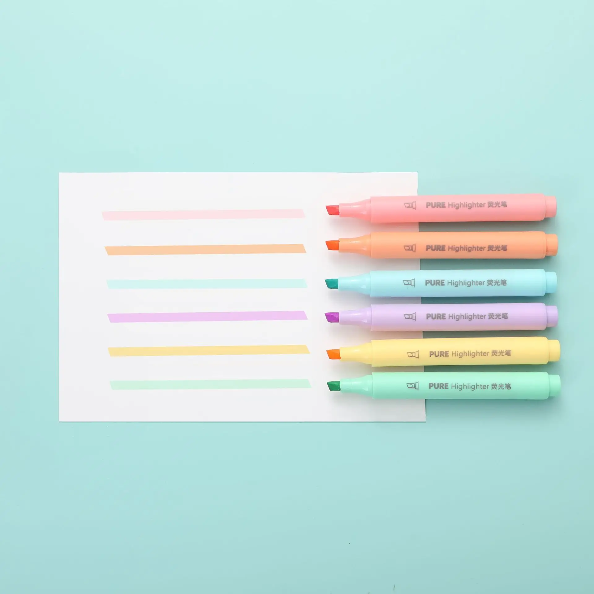 6 unids/set Color Pastel Macar - Pastel Highlighter Set Double Ended reseña y precio